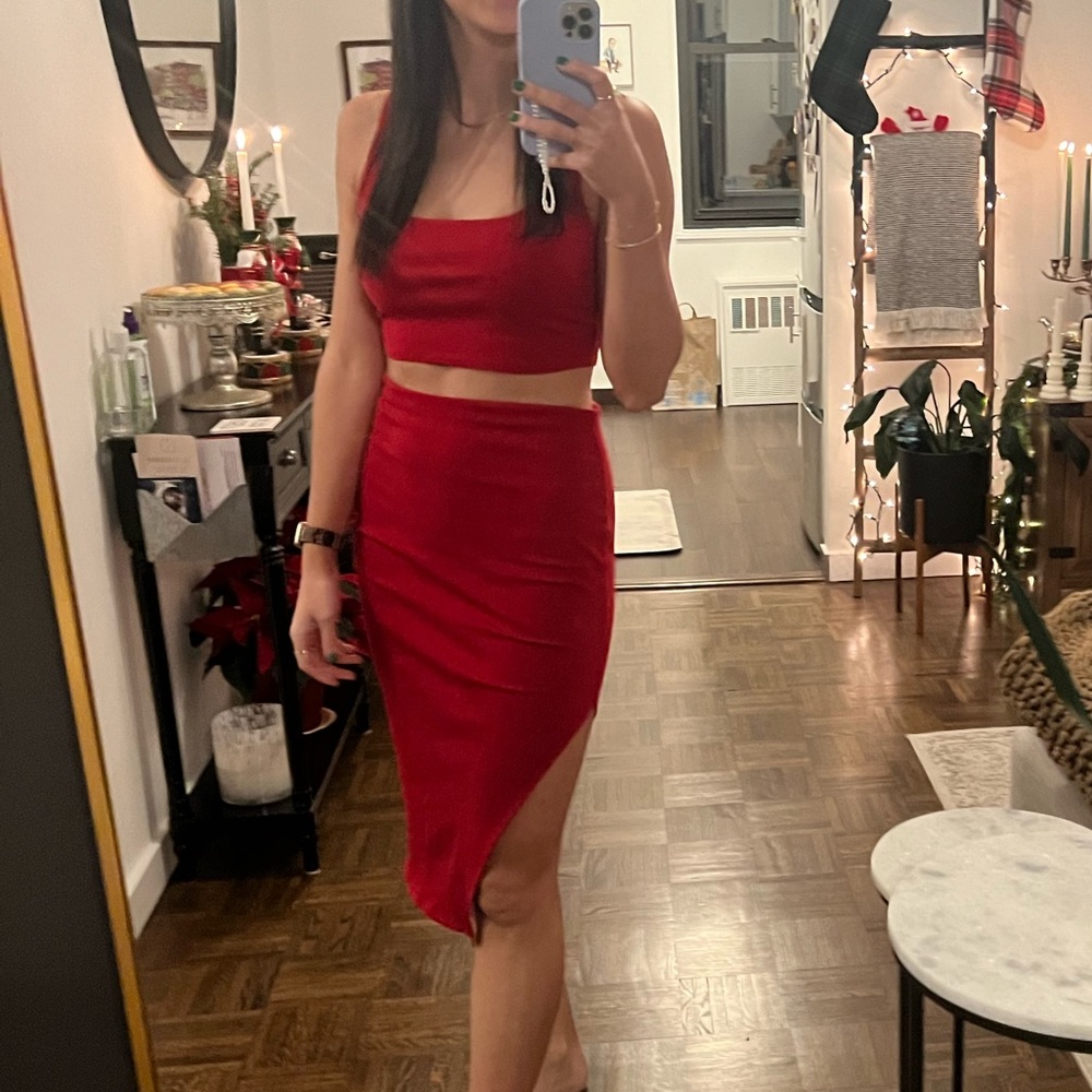 LULUS red bodycon set